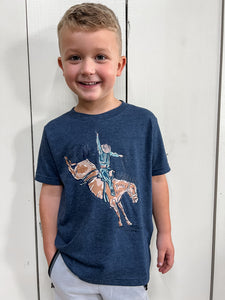 HEATHER NAVY SADDLE BRONC | KIDS