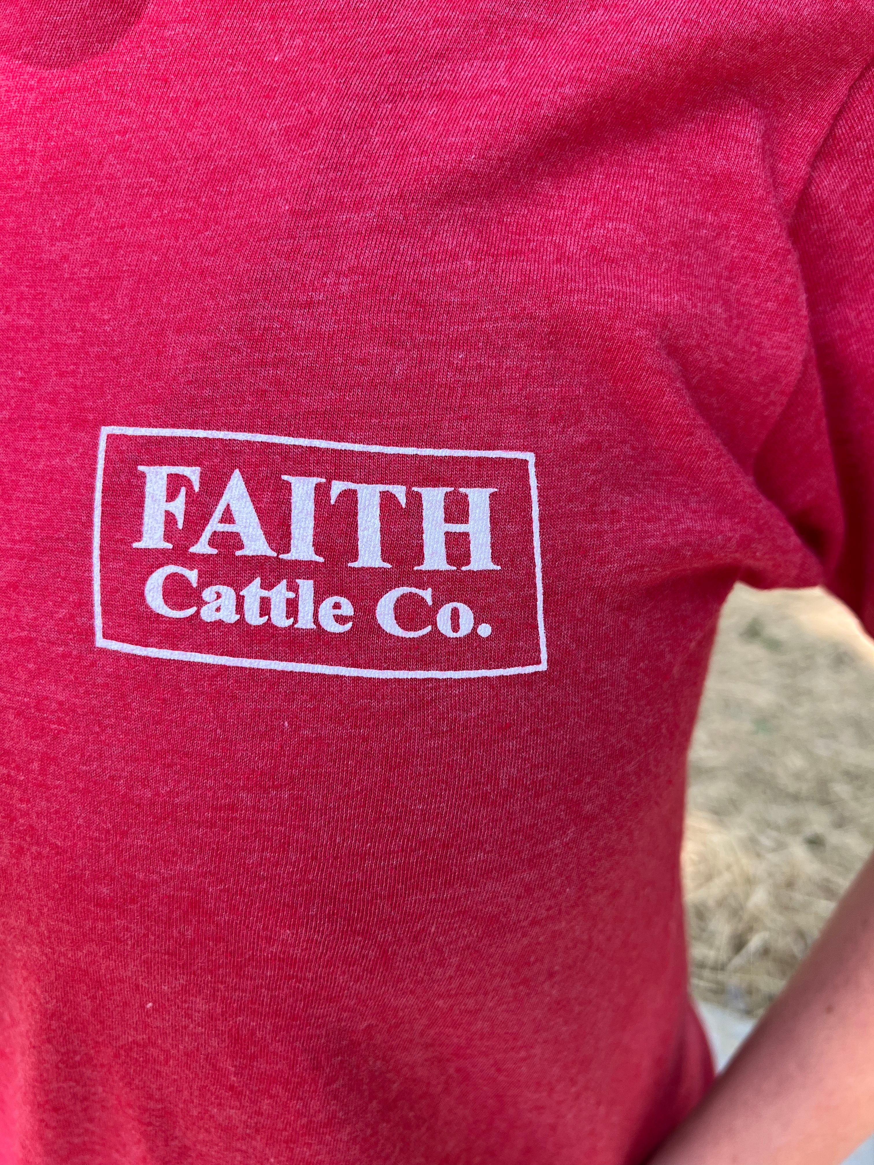 American Flag Farmer T-Shirt (HEATHER RED)